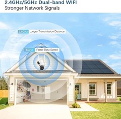 4MP 5G Wifi 10CH NVR Outdoor Wireless Security Camera System w/ HDD 2 Way Audio