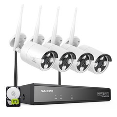 SANNCE 16CH 4K NVR 3MP Wireless Color Security Camera System Two Way Audio 1TB
