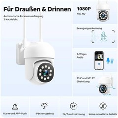 10CH NVR Security Kit with 360° PTZ WiFi Camera & AI Detection 24/7 Recording