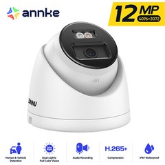 ANNKE 12MP PoE Security IP Camera Audio Recording Outdoor Color Night AI C1200