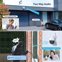 Security Camera System Outdoor Wireless 5MP 10CH NVR Two-Way Audio 1TB HDD