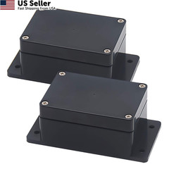 Zulkit Junction Box ABS Plastic 3.94″ x 2.68″ x 1.97″(Pack of 2), Black