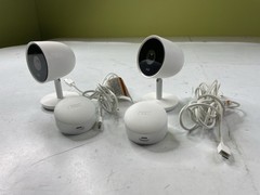 Lot 2 Google Nest IQ Indoor Cam 1080p HD Wifi Smart Wireless Camera A0053 Tested