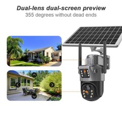 WIFI 8MP Wireless Solar Camera CCTV color Night Vision Security Surveillance