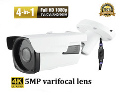 5M/4K 4-in-1 AHD CVI HDTVI Varifocals lens Full H Security Camera