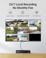 8CH 4K Security Camera System with Audio, 8pcs 8MP Wired CCTV Cameras Outdoor…