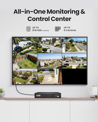1080P Home Security Camera System Outdoor Indoor, 8CH 5Mp-Lite CCTV DVR, 4 X 108
