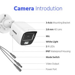 ANNKE 4K 8CH DVR 5MP Audio AI Security Camera System Outdoor Color Night Vision
