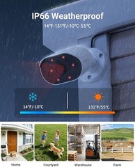 8CH 4K Security Camera System with Audio, 8pcs 8MP Wired CCTV Cameras Outdoor…