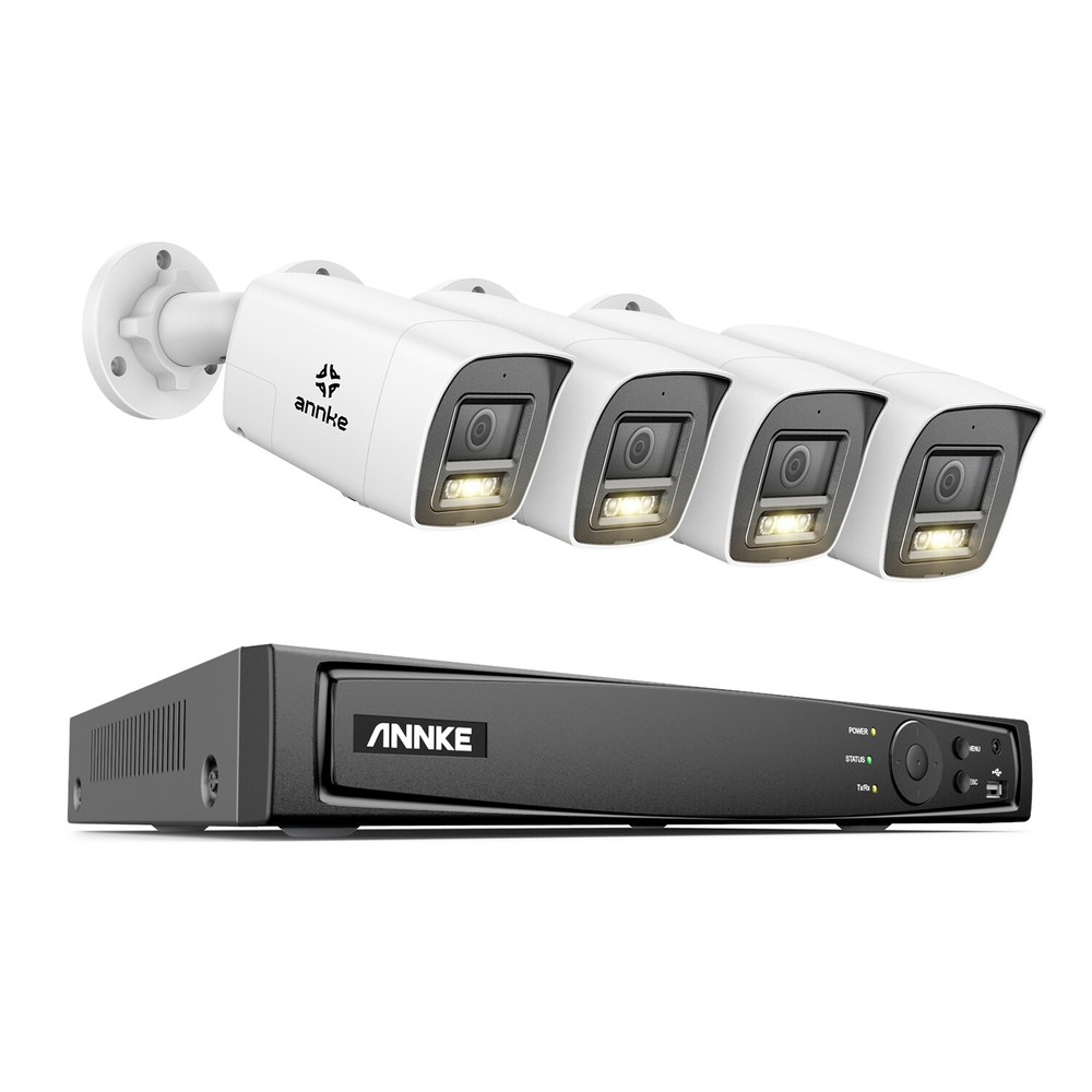 ANNKE 3K POE Security Camera System Two Way Audio 16CH 4K NVR Color Night Vision