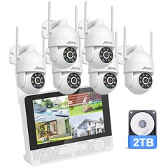 ANRAN Wireless Security Camera System with 10»Monitor 5MP WiFi Cameras 2TB HDD