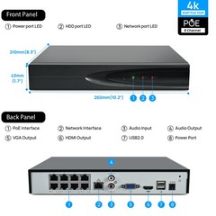 VIKYLIN 8CH 8POE NVR CCTV Systems Turret/Bullet Full Color 8MP IP CAMERA MIC Lot