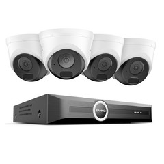SANNCE 8CH 6MP NVR 3MP Audio Record POE Security Camera System Night Vision AI