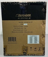 Defender AI POWERED Sentinel 4K Ultra HD Wired 16 Camera PoE 12TB NVR System